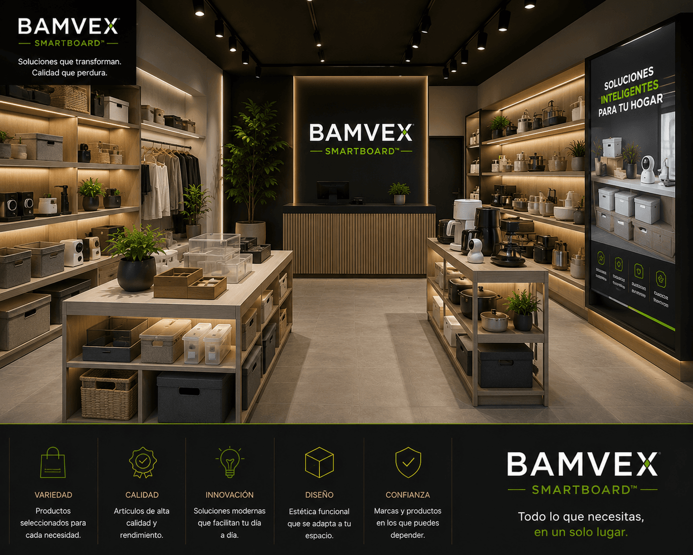 Showroom BAMVEX — espacio de exhibición donde el diseño y la calidad se presentan con orgullo